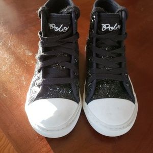 KIDS High top glitter sneakers